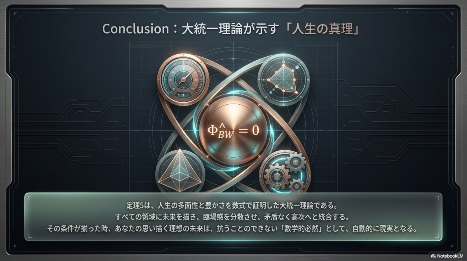 Conclusion 大統一理論が示す人生の真理